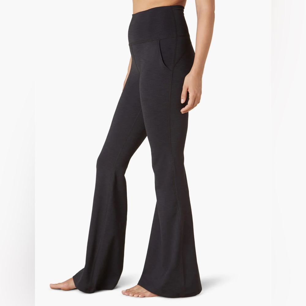 Beyond yoga heather rib all day flare pant